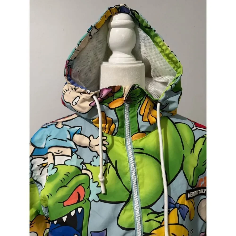Members only x Nickelodeon Rugrats all over windbreaker jacket L
